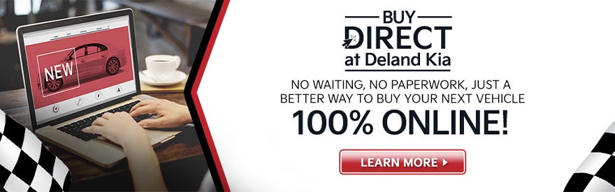 Buy your car 100% online with Deland Direct